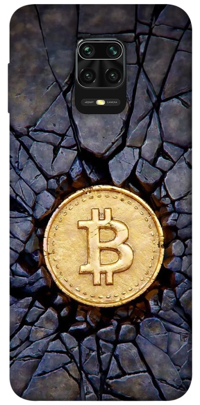 Чехол на Xiaomi Redmi Note 9s / Note 9 Pro / Note 9 Pro Max Bitcoin cracks фото 1 из 1