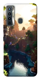 Чехол на TECNO Camon 17 Minecraft sunset фото 1 из 1