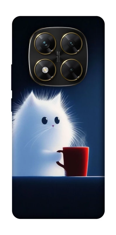 Чехол на Xiaomi Poco X7 Чехол кот с кофе фото 1 из 1