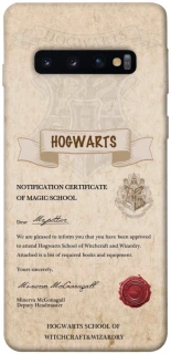 Чехол на Samsung Galaxy S10 The Hogwarts acceptance letter фото 1 из 1