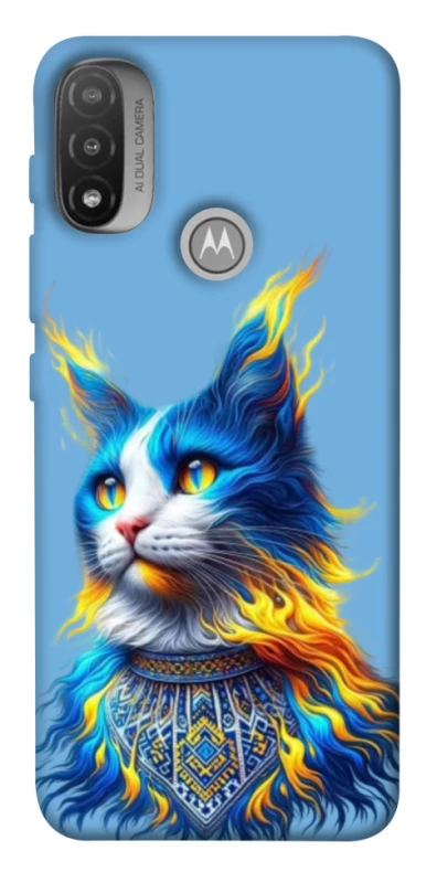 Чохол на Motorola Moto E20 Кіт патріот фото 1 з 1