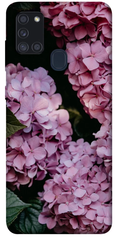 Чехол на Samsung Galaxy A21s Розовые гартензии фото 1 из 1