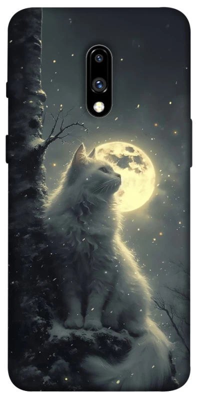 Чехол на OnePlus 7 Кот под луной фото 1 из 1