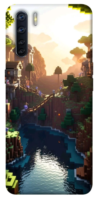 Чохол на Oppo A91 Minecraft sunset фото 1 з 1