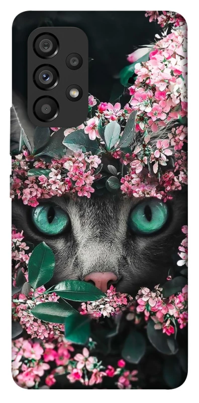 Чехол на Samsung Galaxy A53 5G Кот в цветах фото 1 из 1