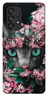 Чохол на Samsung Galaxy A53 5G Кіт в квітах фото 1 з 1