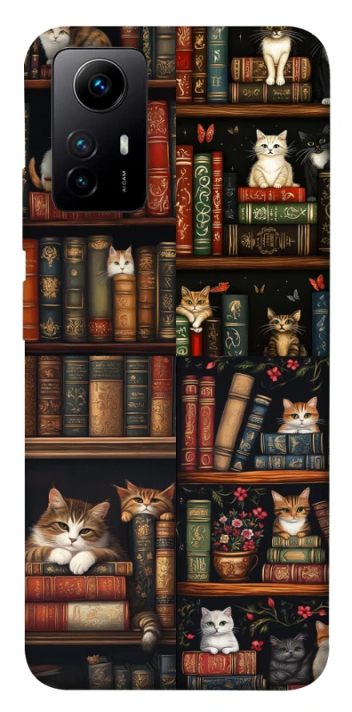 Чохол на Xiaomi Redmi Note 12S Cats & Books фото 1 з 1