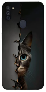 Чехол на Samsung Galaxy M11 Кот-подглядыватель v2 фото 1 из 1