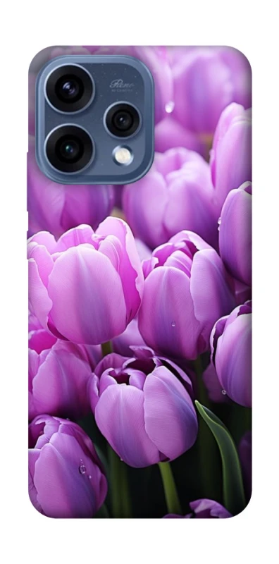 Чехол на Oppo Reno 15 Фиолетовые тюльпаны фото 2 из 2