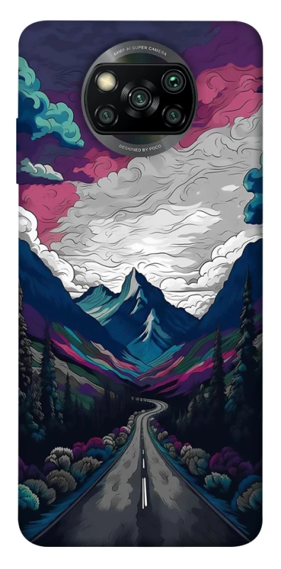 Чехол на Xiaomi Poco X3 NFC / Poco X3 Pro Нарисованные горы фото 1 из 1