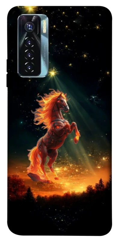Чехол на TECNO Camon 17 Pro Red Fire Horse ver.2 фото 1 из 1