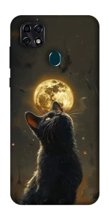 Чохол на ZTE Blade 20 Smart Кіт під місяцем v2 фото 1 з 1