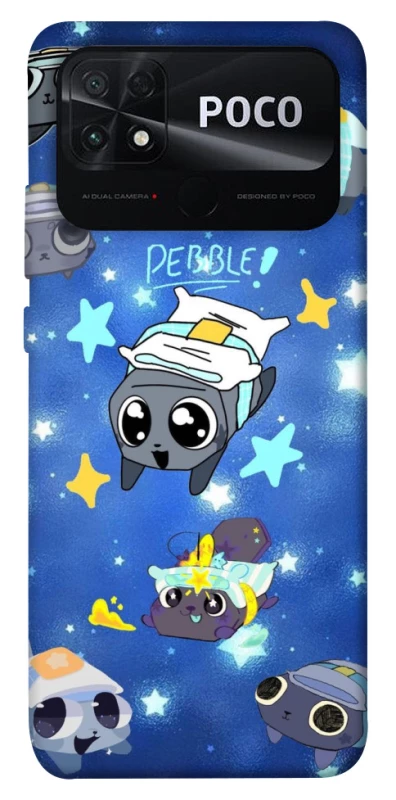 Чехол на Xiaomi Poco C40 Pebble kitten stars фото 1 из 1