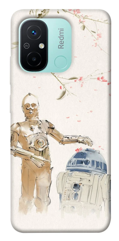 Чехол на Xiaomi Redmi 12C / Poco C55 Star Wars robots фото 1 из 1