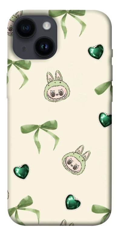 Чохол на Apple iPhone 14 (6.1") Labubu Green Heart фото 1 з 1