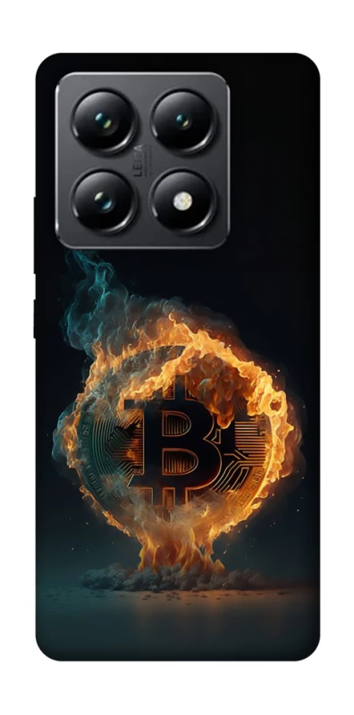Чохол на Xiaomi 14T Pro Fire Bitcoin фото 1 з 1