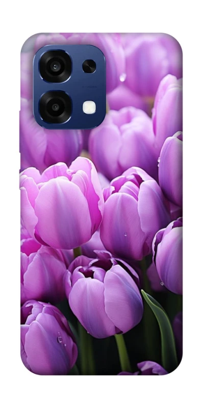 Чехол на Oppo A6 Pro 4G/5G Фиолетовые тюльпаны фото 1 из 2