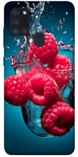 Чохол на Samsung Galaxy A21s Малинка у воді фото 1 з 1