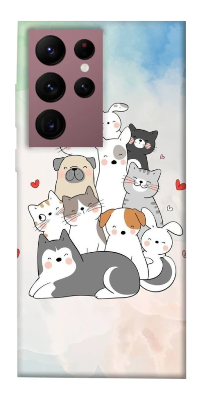 Чехол на Samsung Galaxy S22 Ultra Funny Pets ver.2 фото 1 из 1