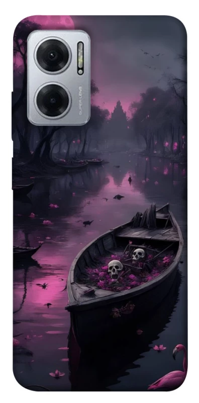 Чехол на Xiaomi Redmi Note 11E Boat and flamingo фото 1 из 1