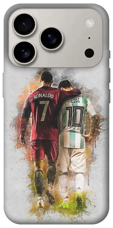 Чехол на Apple iPhone 18 Pro Ronaldo и Messi фото 1 из 2