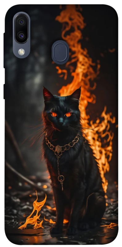 Чехол на Samsung Galaxy M20 Огненный кот фото 1 из 1