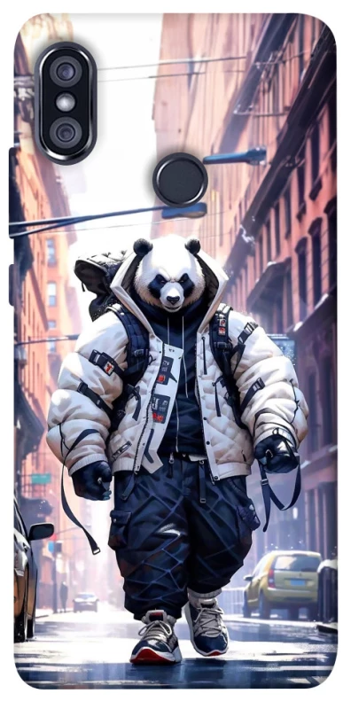Чехол на Xiaomi Redmi Note 5 Pro / Note 5 (AI Dual Camera) Панда курьер фото 1 из 1