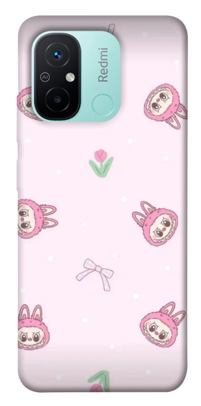 Чохол на Xiaomi Redmi 12C / Poco C55 Labubu Flower фото 1 з 1