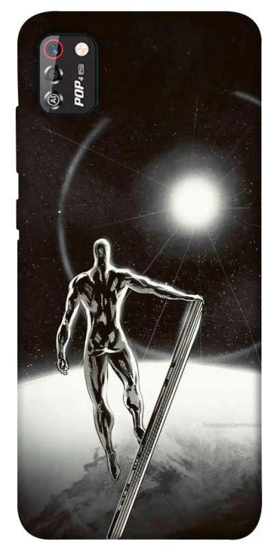 Чохол на TECNO POP 4 Pro Срібний серфер фото 1 з 1