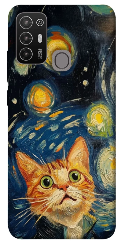 Чехол на ZTE Blade A52 paint cat фото 1 из 1