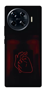 Чехол на TECNO Spark 20 Pro+ Красное сердце фото 1 из 1