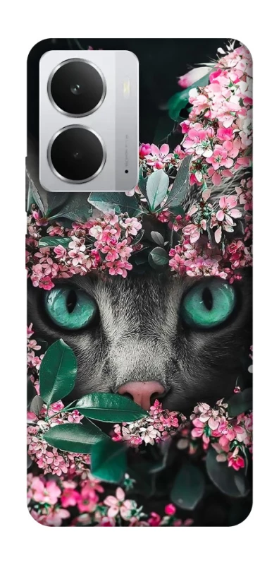 Чехол на Realme 14 Кот в цветах фото 1 из 1