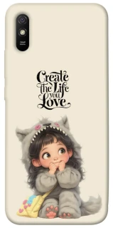 Чехол на Xiaomi Redmi 9A Create the life you love фото 1 из 1