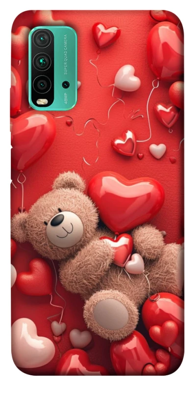 Чохол на Xiaomi Redmi Note 9 4G / Redmi 9 Power bear in hearts фото 1 з 1