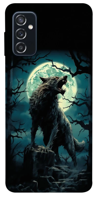 Чохол на Samsung Galaxy M52 Вовк під місяцем фото 1 з 1
