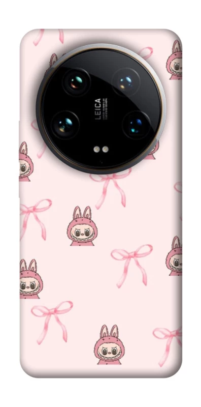 Чохол на Xiaomi 14 Ultra Pink bows and Labubus фото 1 з 1