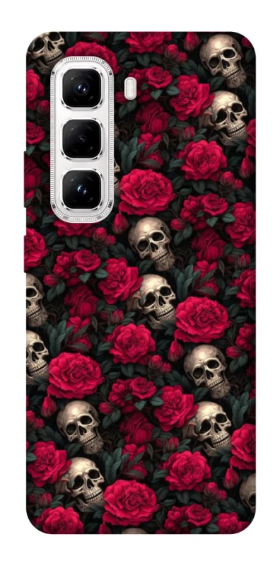 Чохол на Infinix Hot 50 Pro Черепа та рози фото 1 з 1