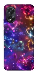 Чохол на Oppo A18 Drawn hearts фото 1 з 1
