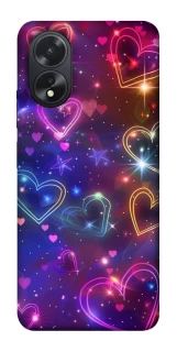 Чохол на Oppo A38 Drawn hearts фото 1 з 1