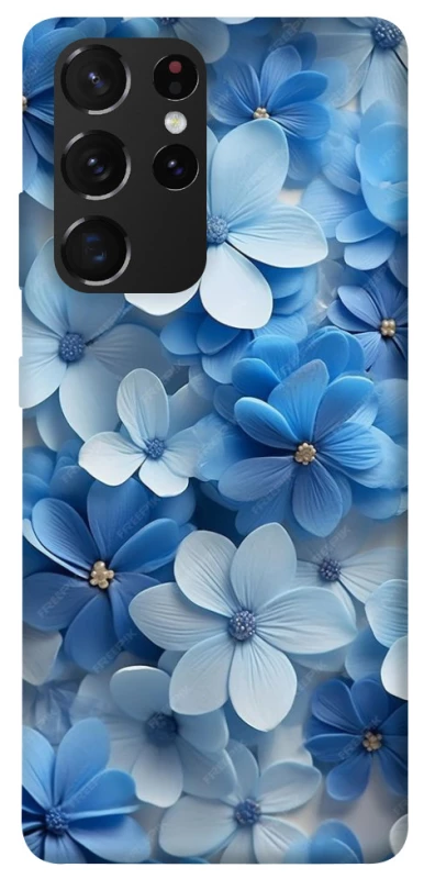 Чохол на Samsung Galaxy S21 Ultra Сині квіти фото 1 з 1