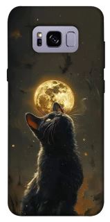 Чохол на Samsung G955 Galaxy S8 Plus Кіт під місяцем v2 фото 1 з 1