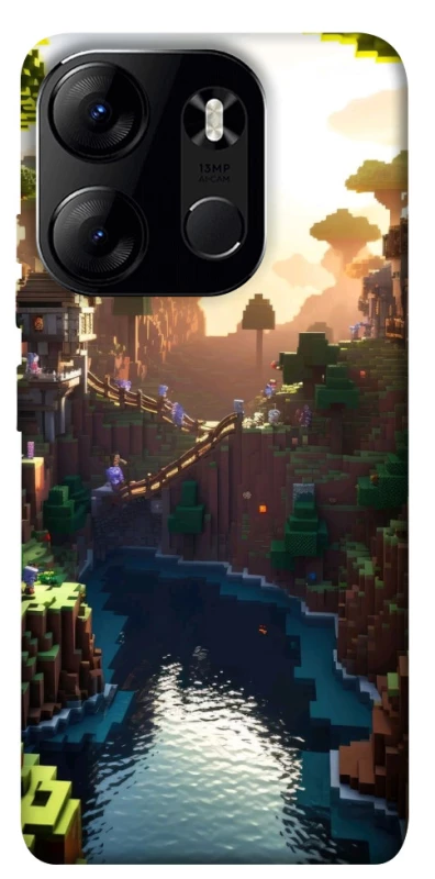 Чохол на Tecno Spark Go 2023 Minecraft sunset фото 1 з 1