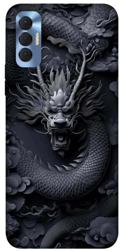 Чехол на TECNO Spark 8P black dragon фото 1 из 1