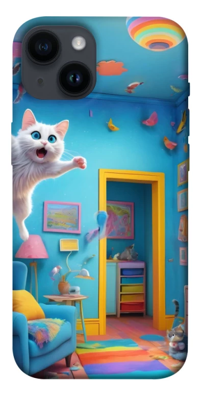 Чохол на Apple iPhone 14 (6.1") crazy cat фото 1 з 1