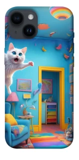 Чохол на Apple iPhone 14 (6.1") crazy cat фото 1 з 1