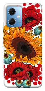 Чохол на Xiaomi Redmi Note 12 5G Соняшники та маки фото 1 з 1