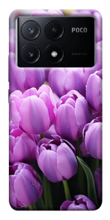 Чехол на Xiaomi Poco X6 Фиолетовые тюльпаны фото 1 из 1