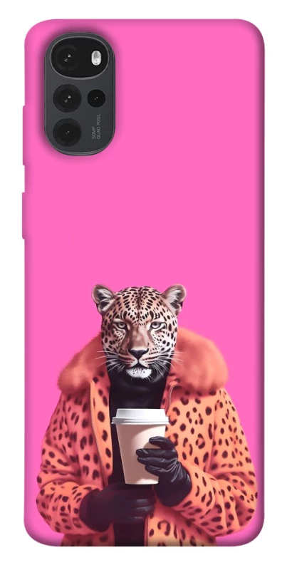 Чохол на Motorola Moto G22 Леопард з кавою фото 1 з 1