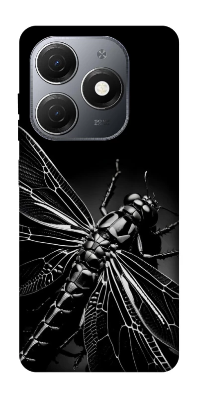 Чохол на TECNO Spark 20 Black dragonfly фото 1 з 1