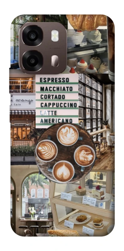 Чохол на Oppo A6 Coffee collage ver.5 фото 1 з 2